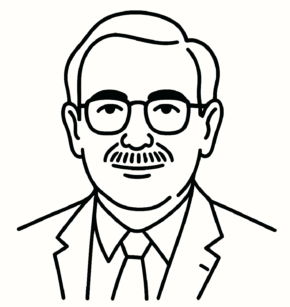 Line-Art Portrait von Thomas Rowe Price Jr.