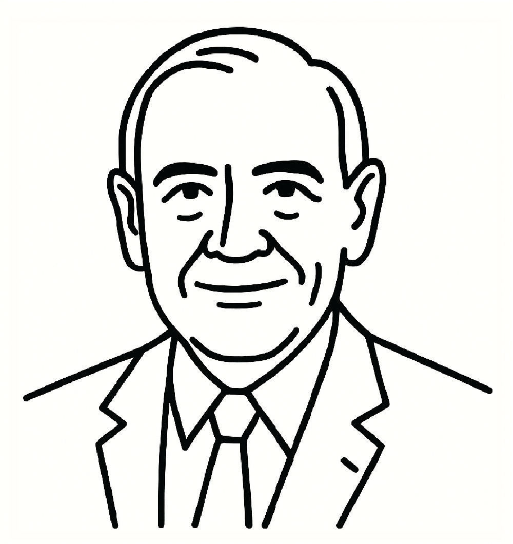 Line-Art Portrait von John Bogle