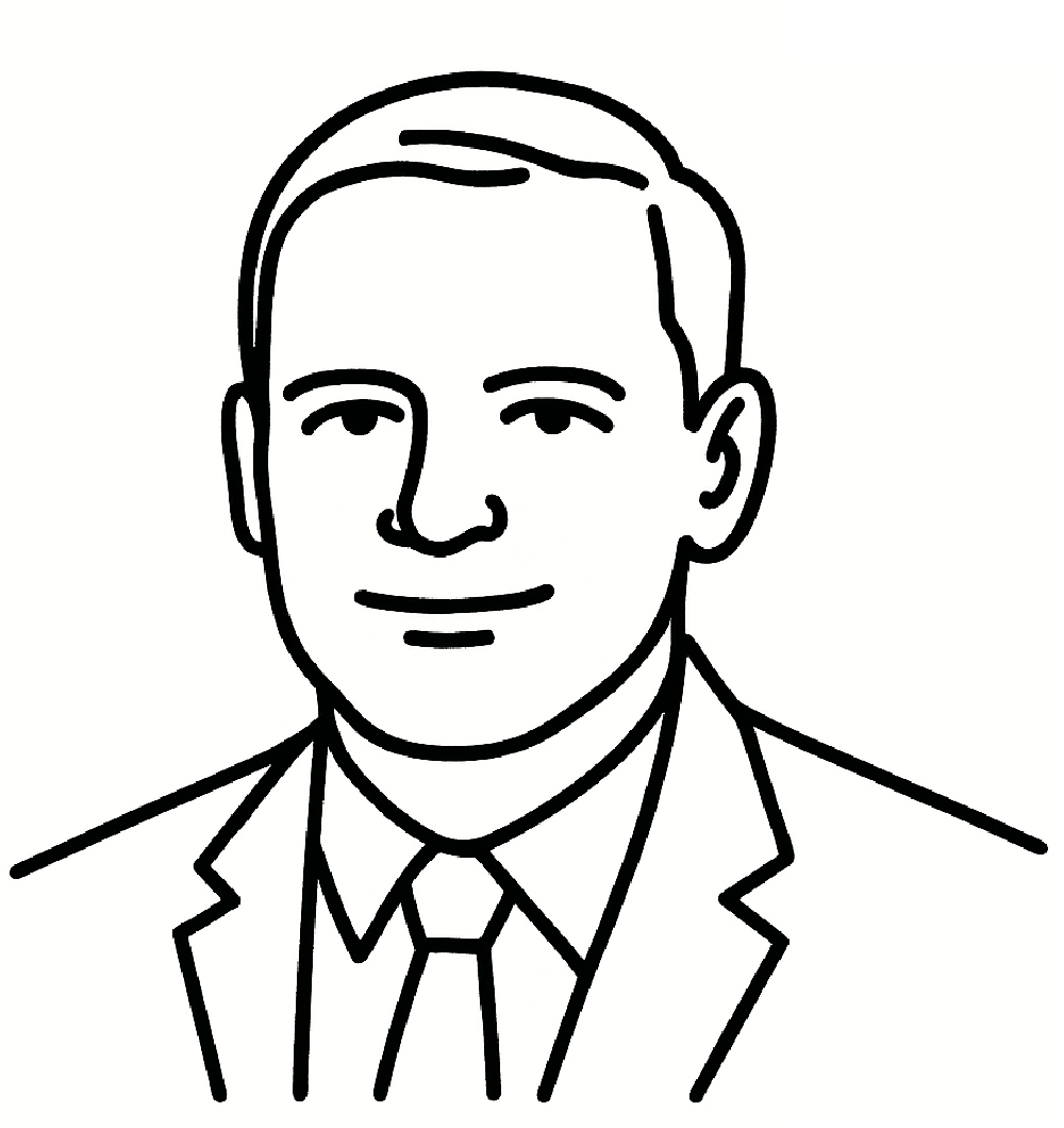 Line-Art Portrait von Peter Thiel
